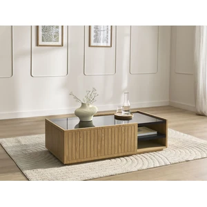 Comparateur de prix : Table basse 100 cm THEMYS placage chêne massif BOBOCHIC