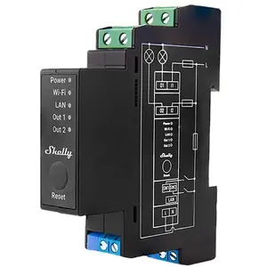 Home Shelly Relais Pro 2Pm Wlan Lan Schaltaktor Max. 25A Bt Messfunk pas cher