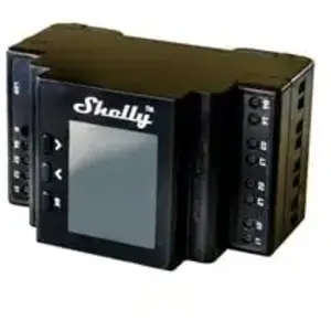 SHELLY Module rail din 4 canaux wifi avec mesure de consommation et écran - pas cher