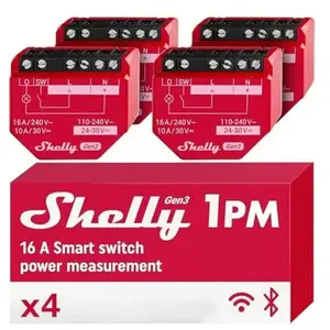 Shelly 1PM Gen3 - Interrupteur Connecté Wi-Fi & Bluetooth, 1 Canal - 1...