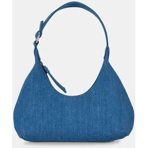By Far - Sac à main Baby Amber bleu jean - 22x25x5 cm OS pas cher