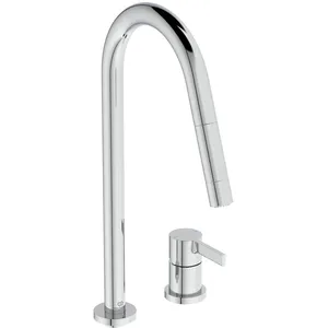 Ideal Standard Gusto Mitigeur de cuisine pivotant, avec douchette extractible, BD424AA, pas cher