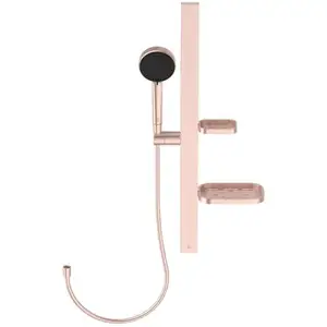 Ideal Standard - alu+ - Set de pommeau de douche, barre et flexible, 2 jets, rosé BD586RO pas cher