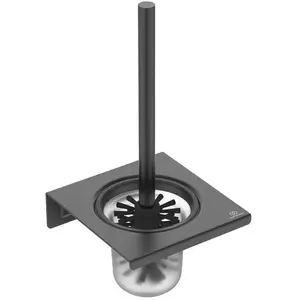Ideal Standard Alu+ Porte-brosse WC avec brosse, BD593XG,