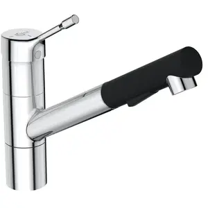 Robinet de cuisine avec douchette Ceralook chromé et noir Ideal Standard