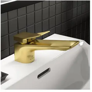 Ideal Standard - Mitigeur lavabo Conca avec tirette et vidage Or pas cher