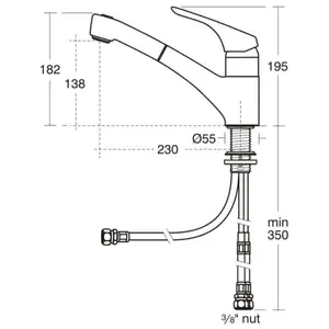 IDEAL-STANDARD Ideal Standard B5347AA Cerasprint Mitigeur évier bec douchetteVendu pardarty