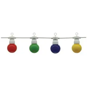 OPTONICA Guirlande Guinguette 10 Ampoules led Colorées 8m Fil BlancVendu parcdiscount