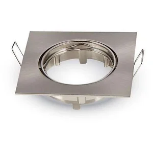 Optonica - Support spot encastrable carré orientable Finition Inox pas cher