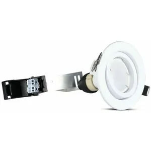 V-TAC Porte-spot LED encastrable rond 5 W avec spot GU10 couleur blanc...