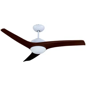 V-Tac VT-6055-3 Ventilateur de Plafond avec Lumière et Contrôle 35W Marron pas cher