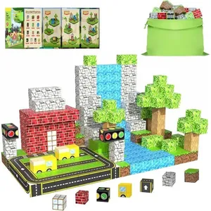 Blocs de construction magnétiques - BLEOSAN - 100 pièces - Écologique ... pas cher
