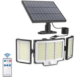 Lampe Solaire Exterieur 348 LED avec Détecteur de Mouvement IP65 Étanc...Vendu parcdiscount