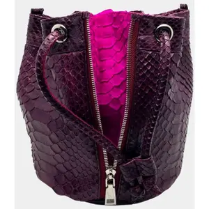 Sista Paris - Sac en python Amber Grenade PINK - 22 x 20 cm OS pas cher