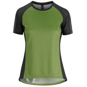 Maillot Assos Trail Womens manche courte vert noir femme - L pas cher