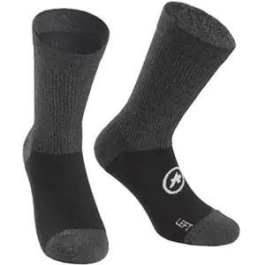 Chaussettes Assos Trail Evo noir gris - 35-38 pas cher