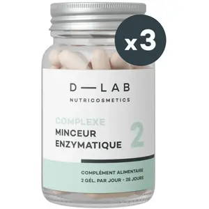 Complément alimentaire Complexe Minceur Enzymatique - Cure de 3 mois                                - D-LAB Nutricosmetics