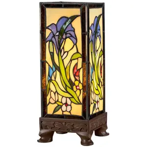 Artistar Lampe à poser KT180029 de style Tiffany avec quatre pieds pas cher