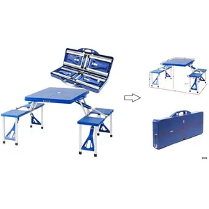 BIGB Table de camping / pique-nique pliante pour 4 personnes pas cher