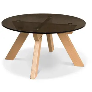 Woodman Table Basse Style Japandi Bois Massif Naturel Allegro pas cher