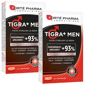 Forté Pharma Tigra+ Men 28 comprimés Lot de 2 Programme 1 mois