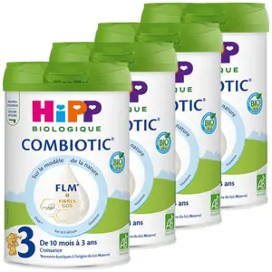 Hipp Lait 3 Combiotic® FLM boîte 800 g Lot de 4 pas cher