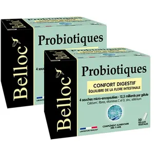 Belloc Probiotiques Confort Digestif Lot de 2 x 30 gélulesVendu paratida-santediscount