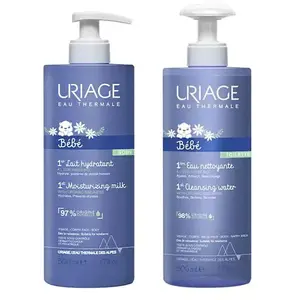 Uriage Bébé 1ère Eau Nettoyante Apaisante Visage Corps 500ml + Uriage ... pas cher