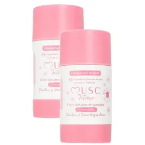 Musc Intime Déodorants Parfumés Fleur de Sakura - Lot de 2 x 50gVendu paratida-santediscount