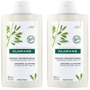 Klorane Avoine Shampoing Extra-Doux Lot de 2 x 400ml pas cher