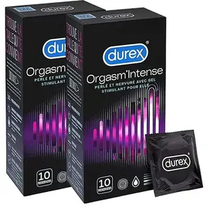 Durex Lot de 20 Préservatifs Orgasm'Intense - Extra Lubrifiés Stimulan...Vendu paratida-santediscount
