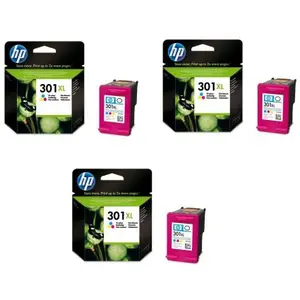 Pack 3 cartouches d'encre HP 301XL original ( 3 x CH564EE) 3 couleurs ... pas cher