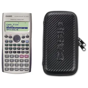 Calculatrice Casio FC 100 V Argent + Étui de protection pour calculatr... pas cher