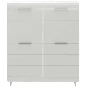 Rangement 4 portes VEGA coloris blanc brillant pas cher