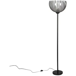 BUT Lampadaire droit H. 173 cm PENSEE 2 Noir pas cher