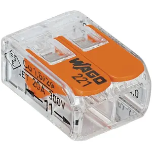 Wago - Borne de raccordement 221-412-1 flexible: 0.14-4 mm² rigide: 0....Vendu parconrad