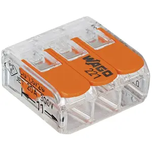 Comparateur de prix : Wago - Borne de raccordement 221-413-1 flexible: 0.14-4 mm² rigide: 0....