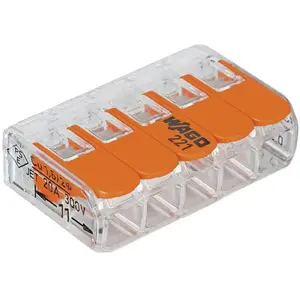 WAGO 221-415-25 221 Verbindingsklem Flexibel: 0.14-4 mm² Massief: 0.2-... pas cher