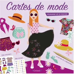 Gründ Pochette : 4 Cartes à gratter + 4 Cartes à colorier Motifs NED