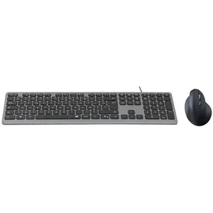 INOVU Pack clavier-souris AW10G (Gris/Noir) + EG200V (Noir) pas cher