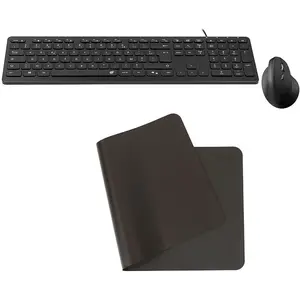 INOVU Pack clavier-souris AW10B + EG200V + Desk Mat Noir pas cher