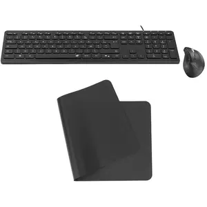 INOVU Pack clavier-souris AW10B + EG200M + Desk Mat Noir pas cher