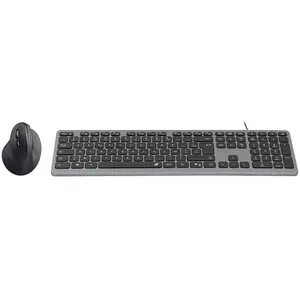 INOVU Pack clavier-souris AW10G (Gris/Noir) + EG200V LEFTY (Noir) pas cher
