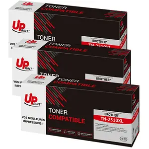 UPrint Pack de 3 toners compatibles Brother TN-2510XL (Noir) pas cher
