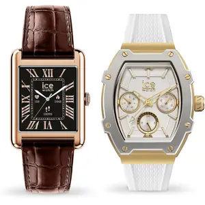 Ice Watch Ice Smart TKS 2.0 (Or Rose / Marron) + Ice Boliday Blanc/Or ...