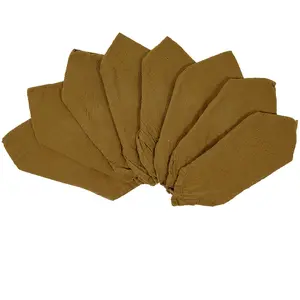 Casa - 8 Serviettes de table Washed Cotton tabac séché - 45x45 cm OS pas cher