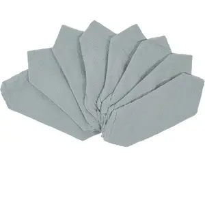 Casa - 8 Serviettes de table Washed Cotton bleu perle - 45x45 cm OS pas cher