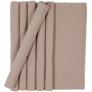 Casa - 6 Sets de table Ribbed bark - 35x50 cm OS pas cher
