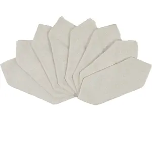 Casa - 8 Serviettes de table Prasel Uni gris clair - 43x43 cm OS pas cher