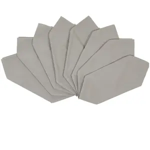 Casa - 8 Serviettes de table Uniline grises - 43x43 cm OS pas cher